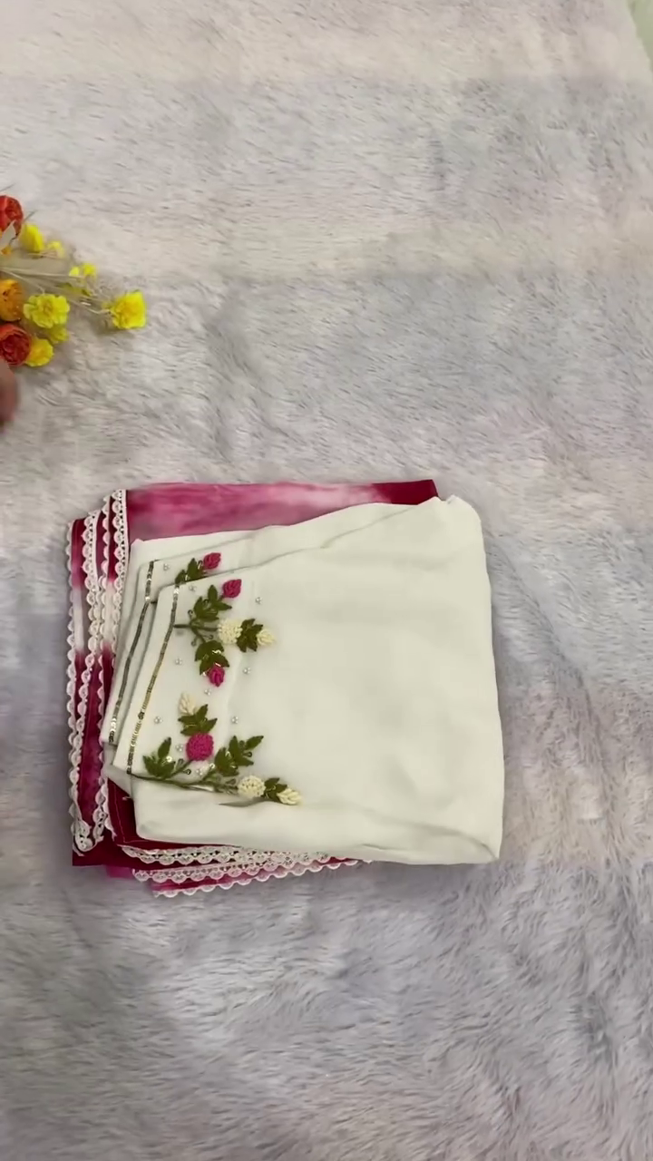 Maroon Floral Embroidered Kurt