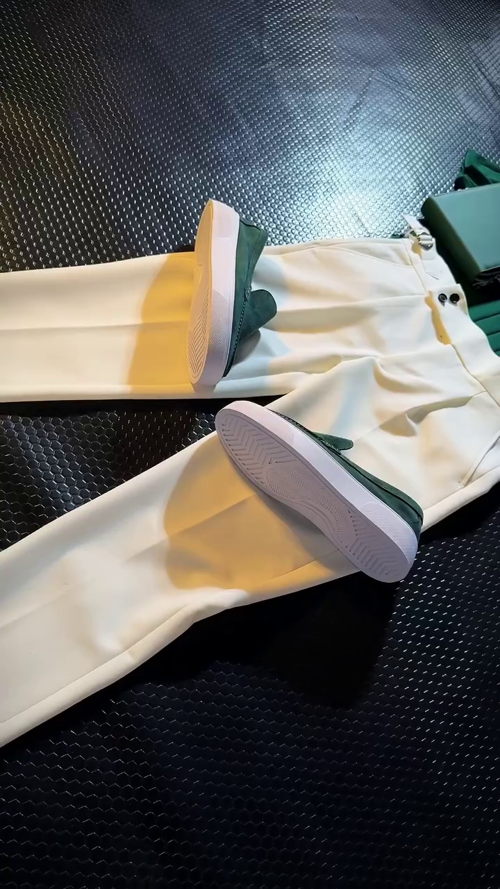 Elegant Green & White Outfit Combo