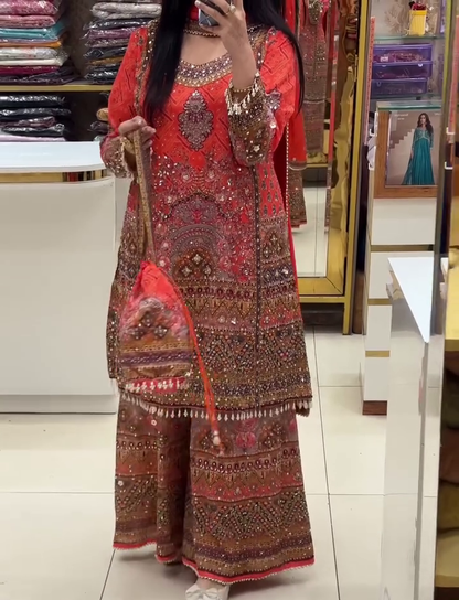 Heavy Embroidered Festive Pakistani Suit