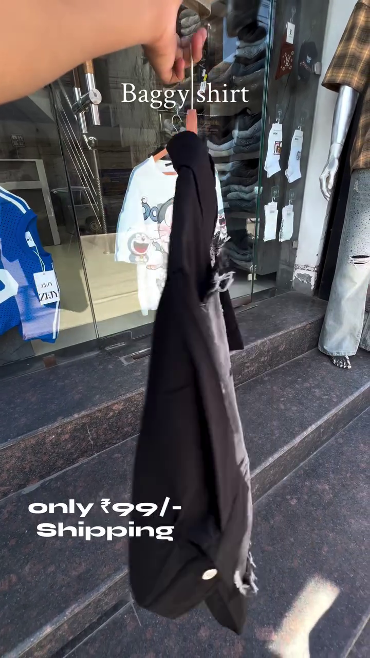 Black Oversized Patchwork