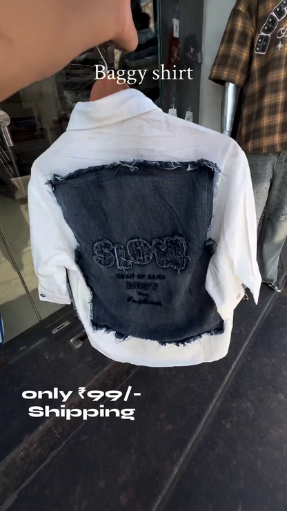 Black Oversized Patchwork