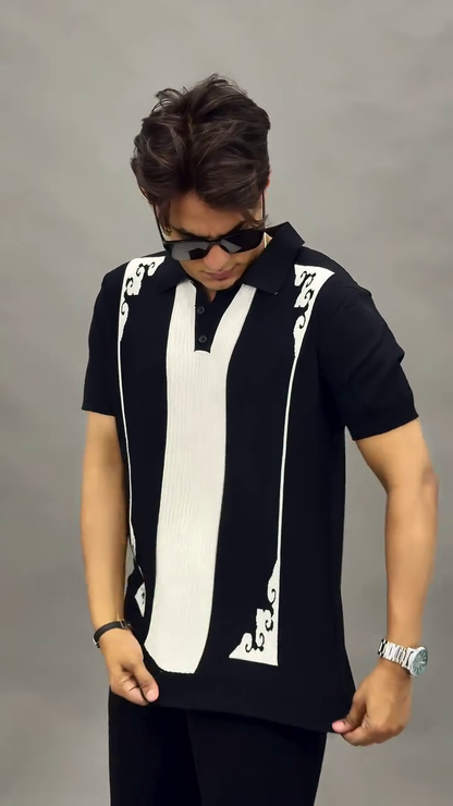 White & Blue Polo T-Shirt