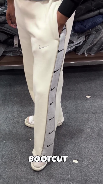 Cream Bootcut Casual Pants