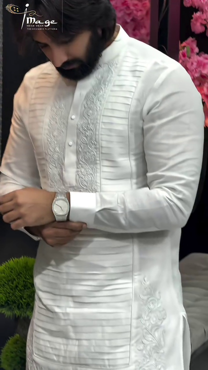 Men’s White Designer Kurta