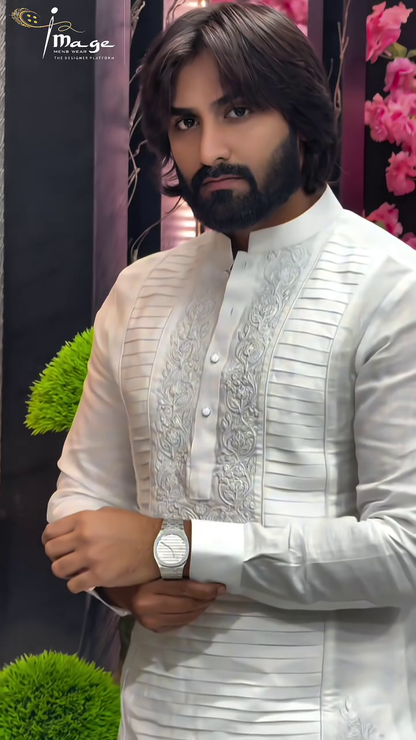 Men’s White Designer Kurta
