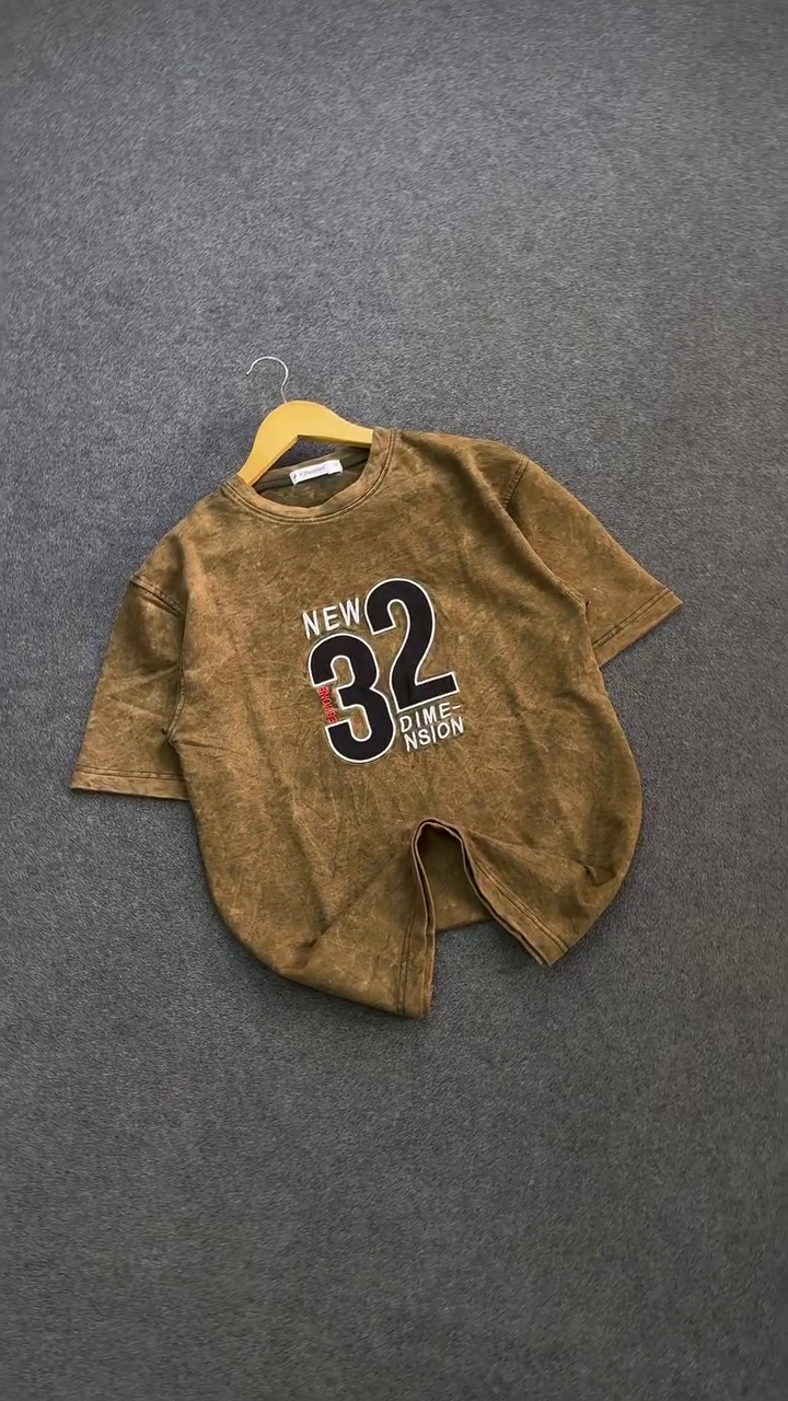 Acid Wash Graphic Oversized T-Shirt