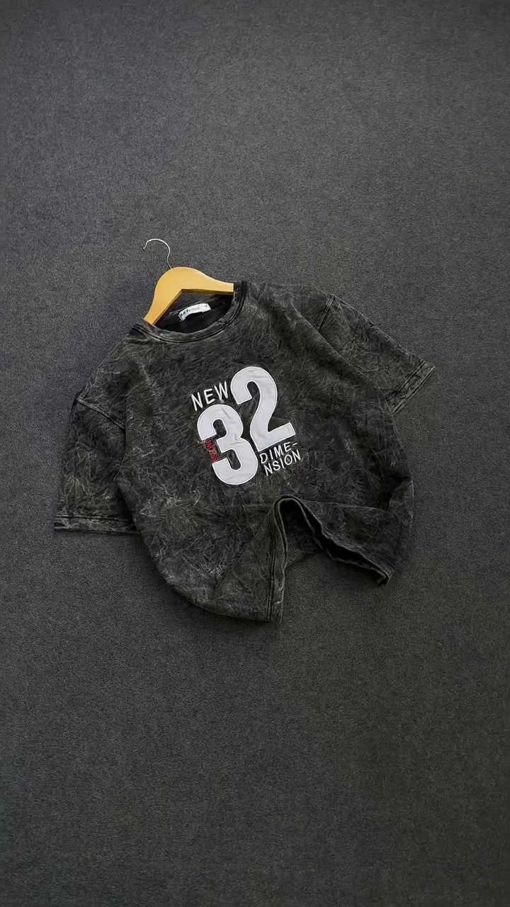 Acid Wash Graphic Oversized T-Shirt