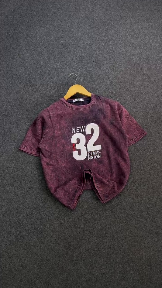 Acid Wash Graphic Oversized T-Shirt